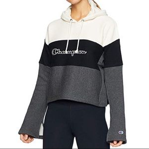 Champion color block crop hoodie